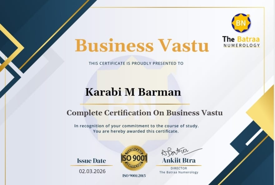 Vedic Numerology Certificate